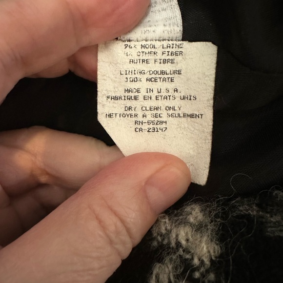 SOLD OUT Talbots Grey/Black/Ivory Wool Blend Boucle lady jacket - Picture 7 of 7